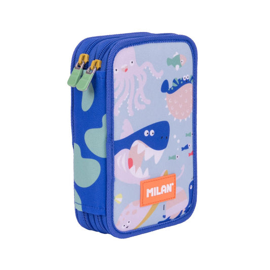 Plumier 2 Pisos con Contenido Blue Odyssey