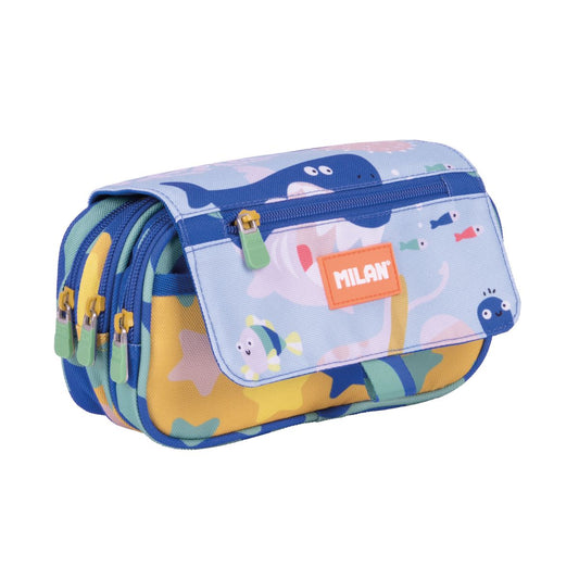 Estuche 4 Cremalleras Blue Odyssey