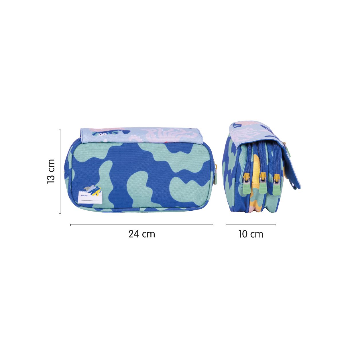 Estuche 4 Cremalleras Blue Odyssey