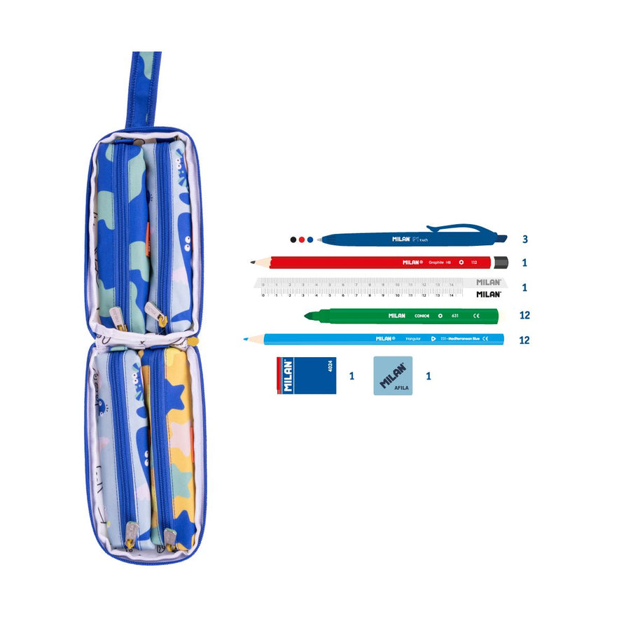 Kit 4 Estuches Blue Odyssey