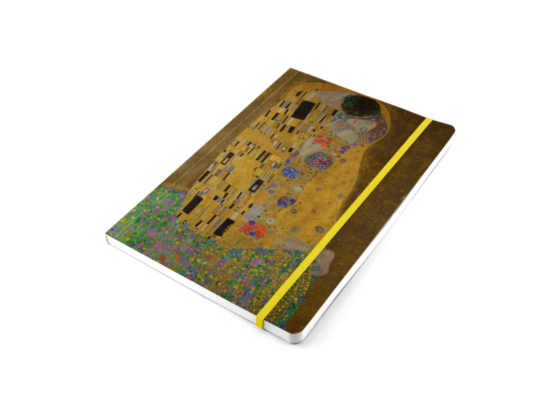 Cuaderno de tapa blanda A5, Gustav Klimt, El beso