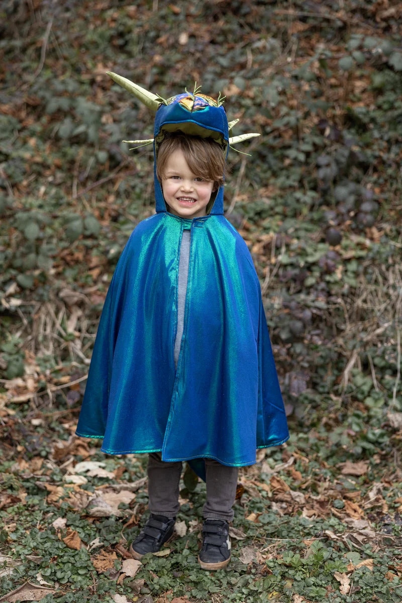 Capa Dragón Metálica Esmeralda