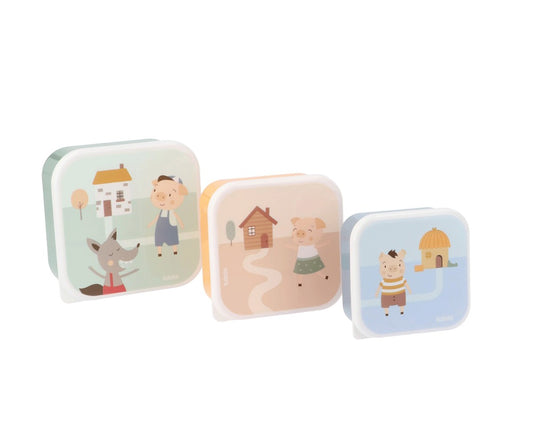 Pack 3 Cajas Almuerzo The Three Little Pigs