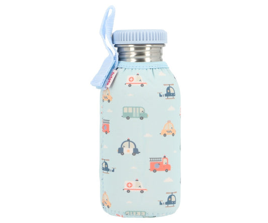 Botella Acero Funda City Cars 500 ml