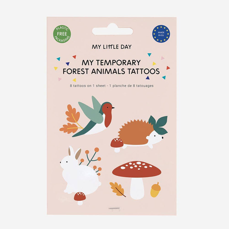 TATUAJES ANIMALES DEL BOSQUE / 8 uds.