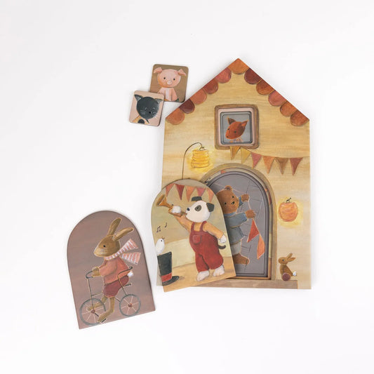 Puzzle a Capas Amigos en Casa