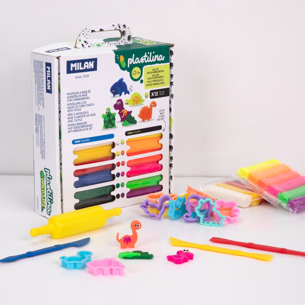 12 Barritas Plastilina Wild Life