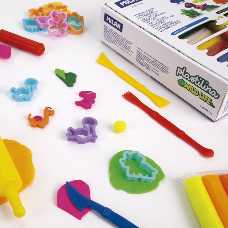 12 Barritas Plastilina Wild Life