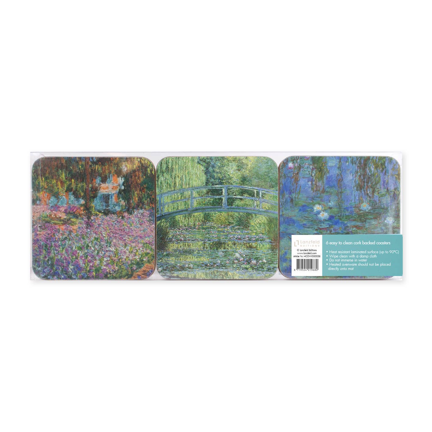 Posavasos, juego de 6, el jardín de Monet en Giverny