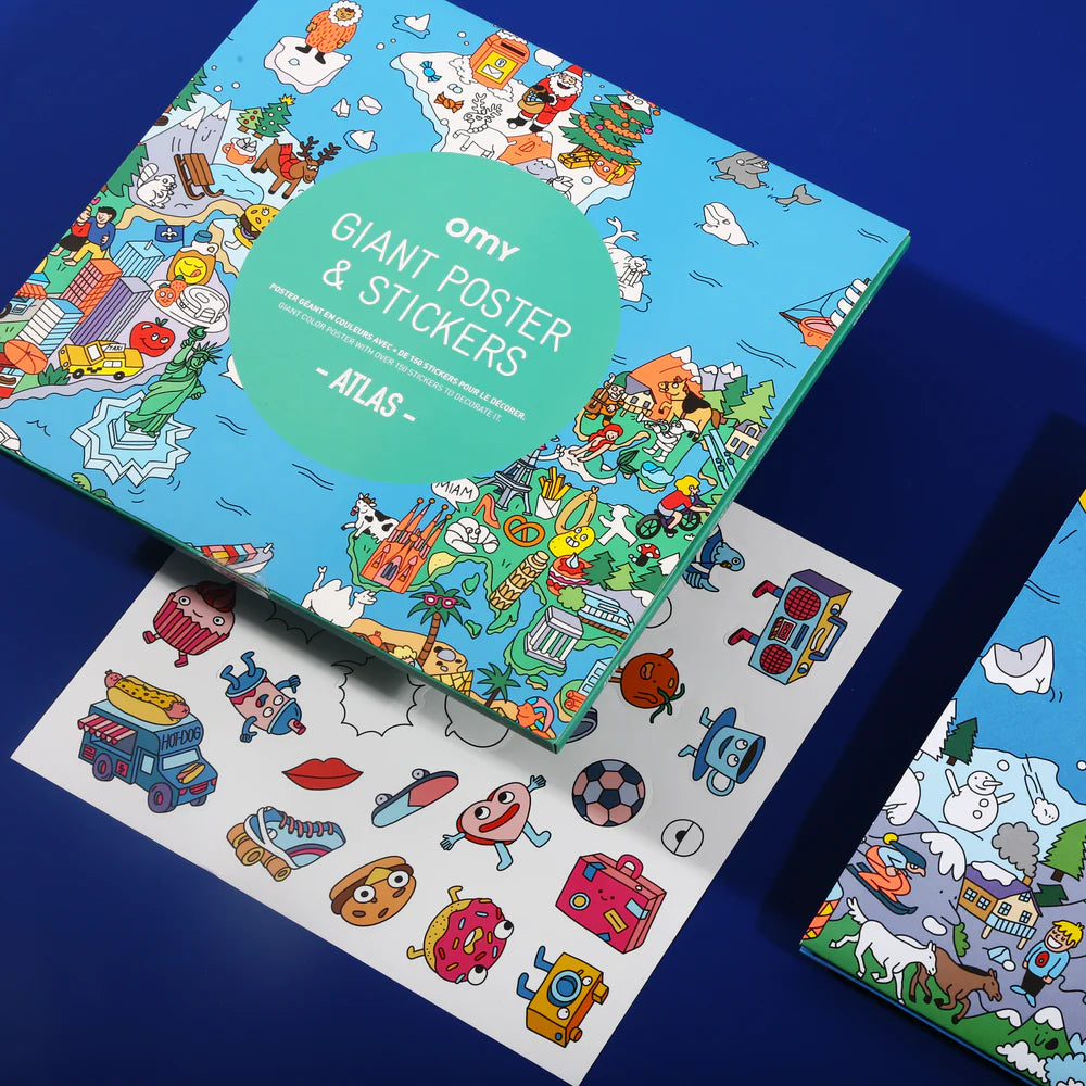 POSTER XL ATLAS + PEGATINAS
