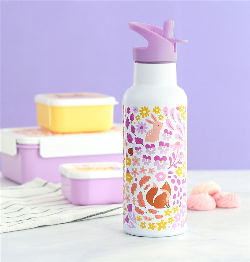 Botella Acero Flores 500 ml