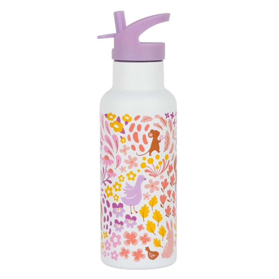 Botella Acero Flores 500 ml
