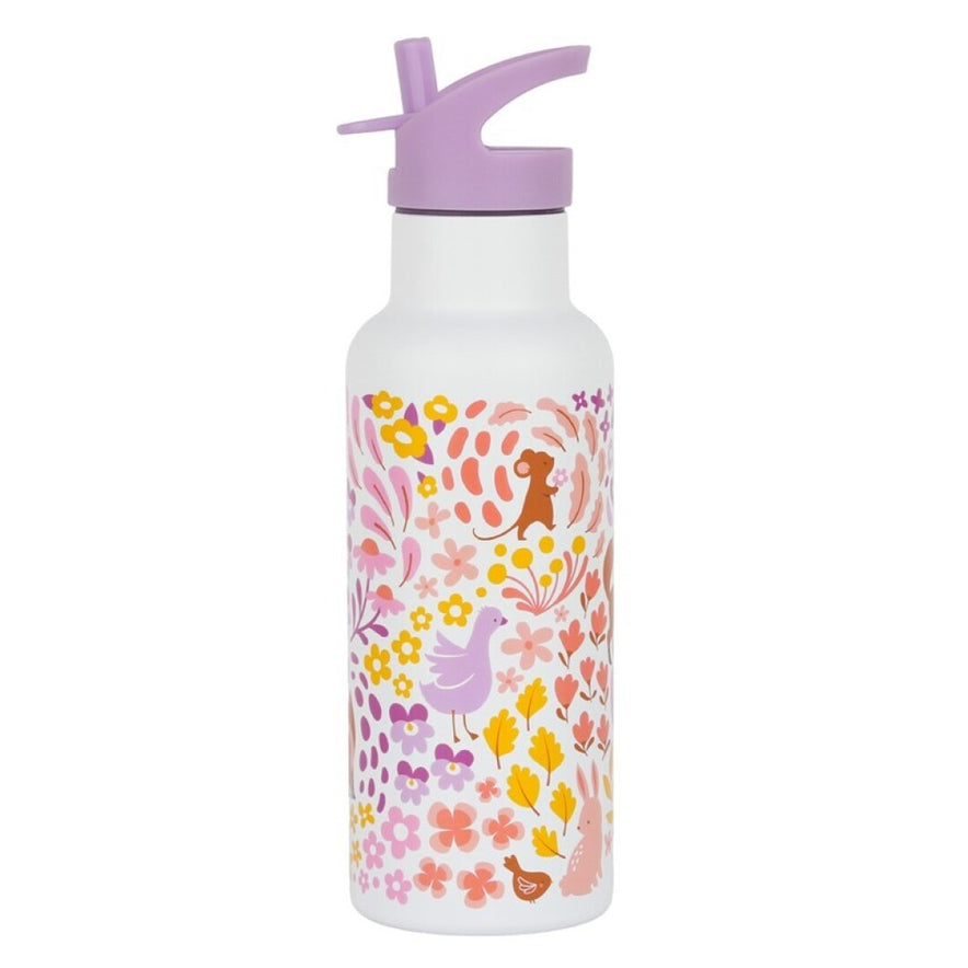 Botella Acero Flores 500 ml