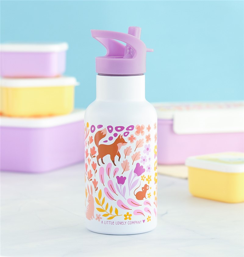 Botella Acero Flores 350 ml