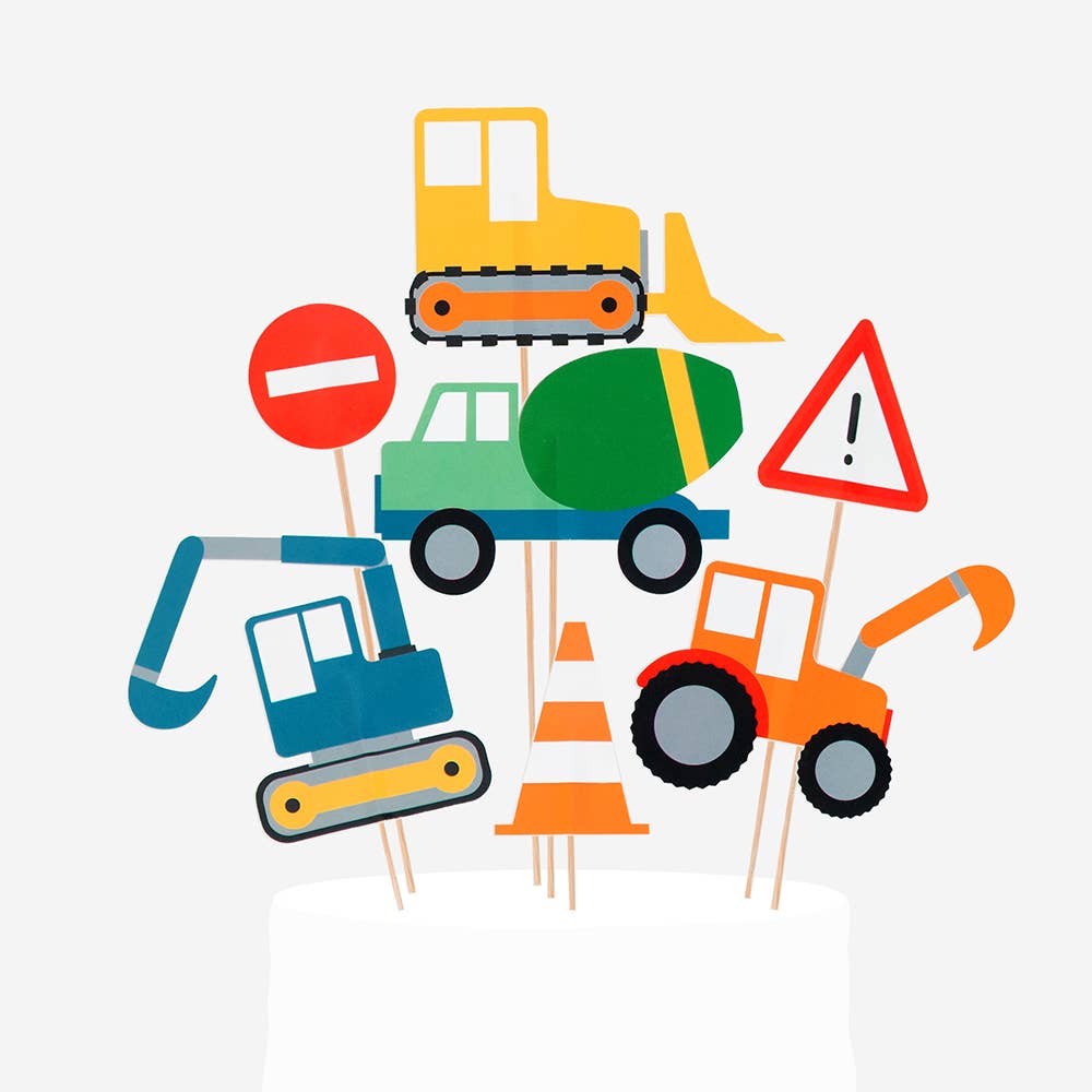 TOPPER PASTEL CONSTRUCCIÓN