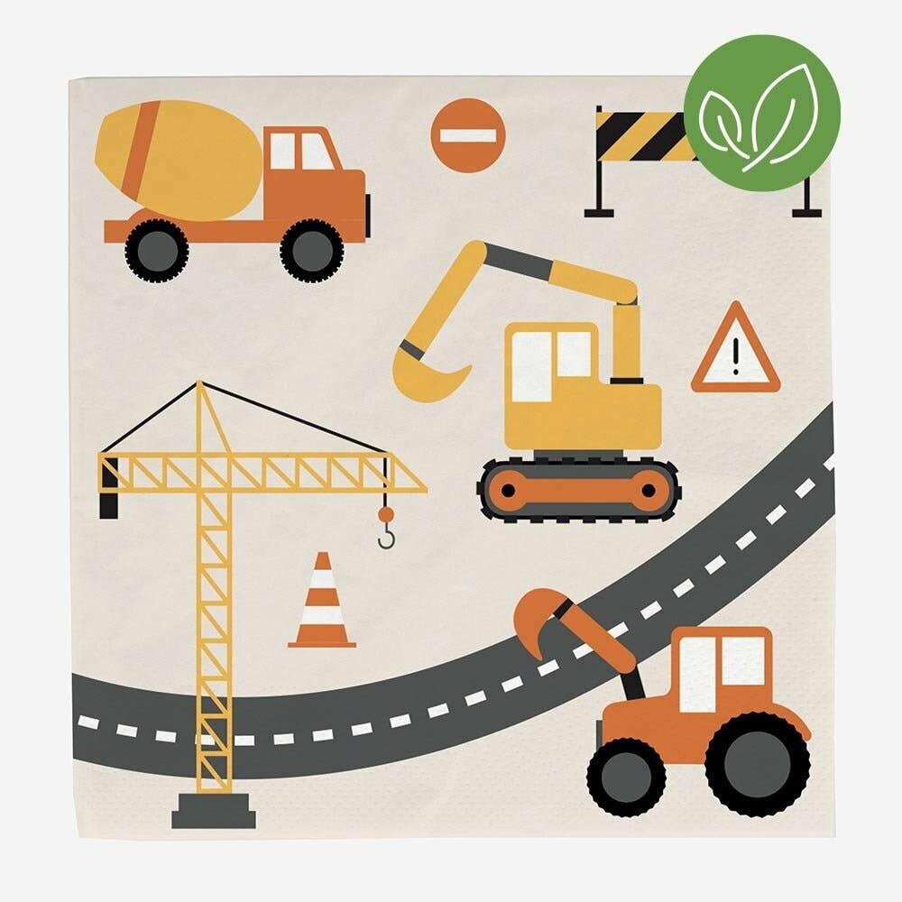 SERVILLETAS CONSTRUCCIÓN / 20 uds.