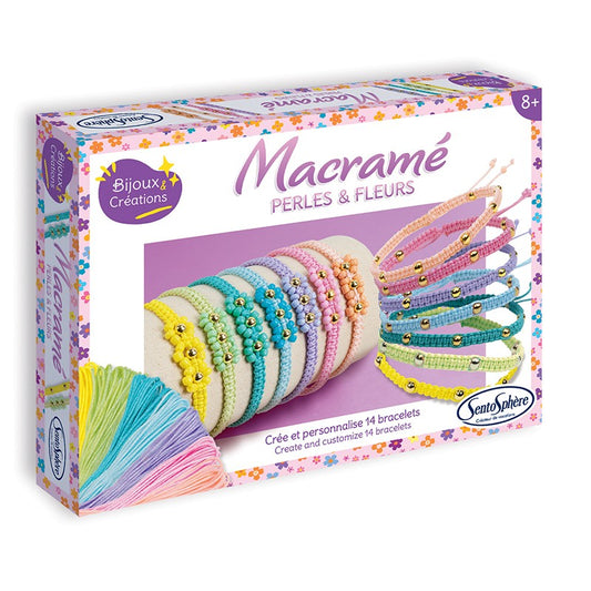 Macramé Perlas & Flores