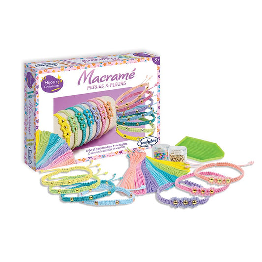 Macramé Perlas & Flores