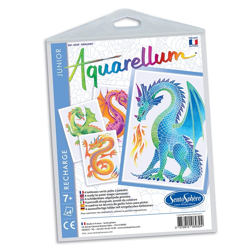 Recarga Aquarellum Junior Dragones