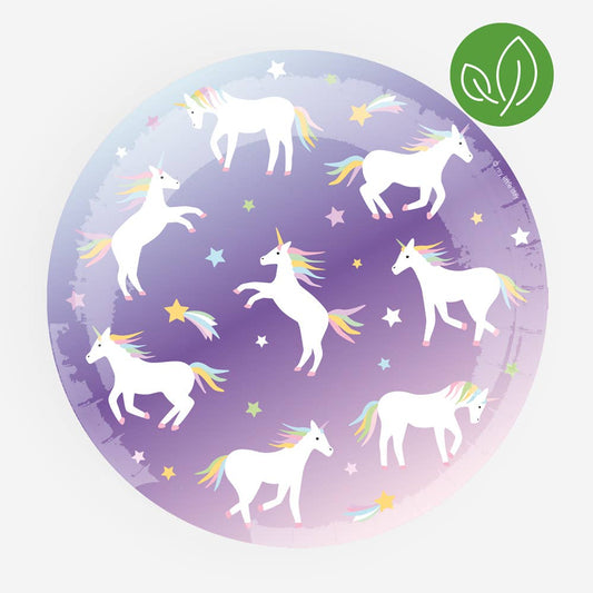 PLATOS UNICORNIO / 8 uds.