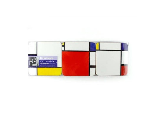 Posavasos, juego de 6, composición Mondriaan