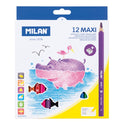 Caja 12 lápices de colores MAXI triangulares + afilalápices