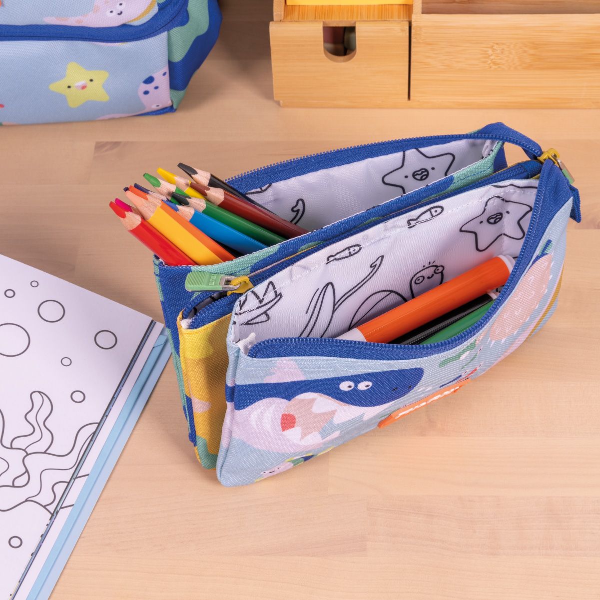 Estuche 5 Compartimentos Blue Odyssey