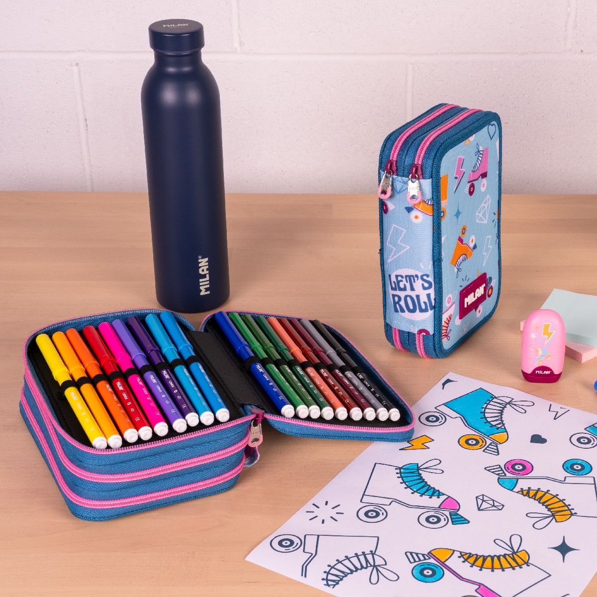 Plumier 3 Pisos con Contenido Roller