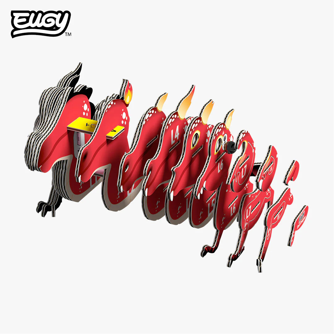 🐉Puzzle 3D Dragón Rojo