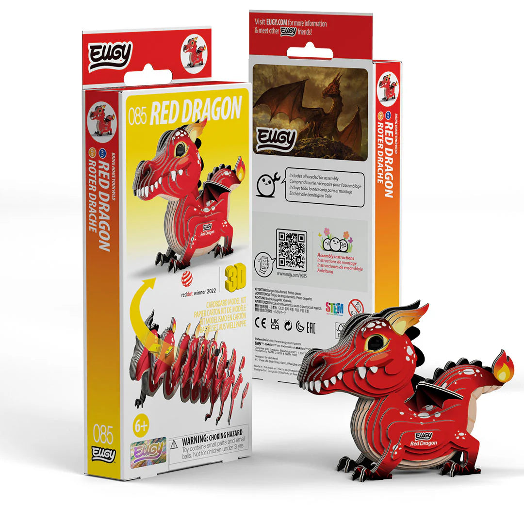 🐉Puzzle 3D Dragón Rojo