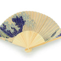 Ventilador de mano, bambú, Hokusai, La gran ola