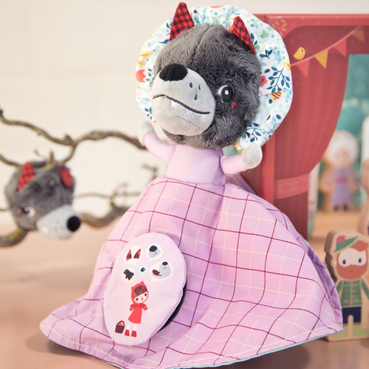 MARIONETA REVERSIBLE CAPERUCITA ROJA
