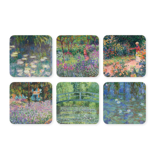 Posavasos, juego de 6, el jardín de Monet en Giverny