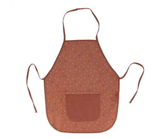 Pack Delantal Infantil Dots Brown + Cuchillo Caramel