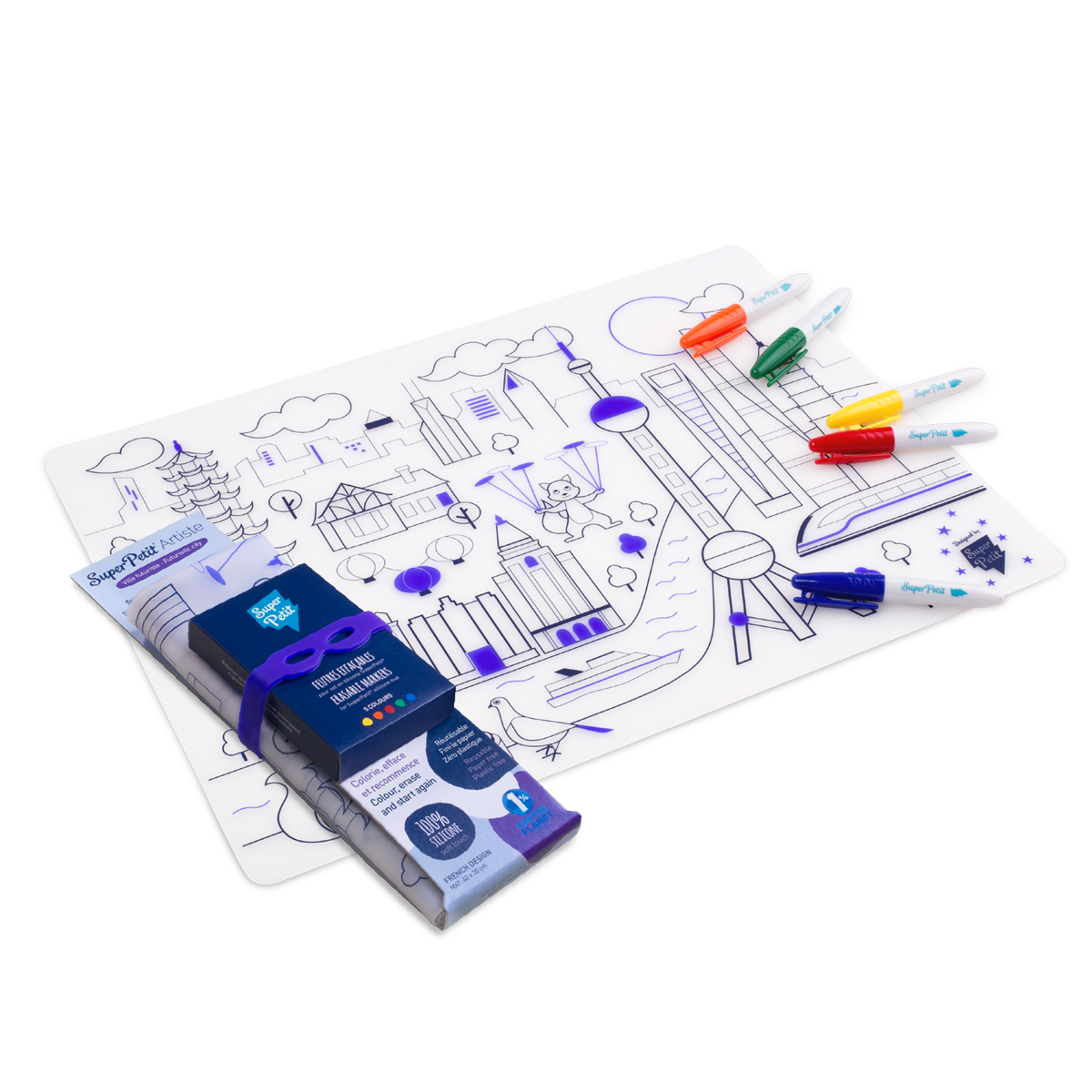 Set de silicona reutilizable FUTURIST CITY