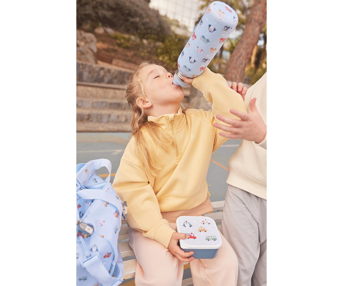 Botella Acero Funda City Cars 500 ml