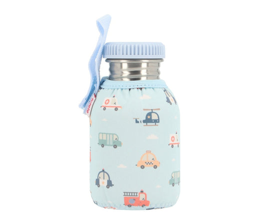 Botella Acero Funda City Cars 350 ml