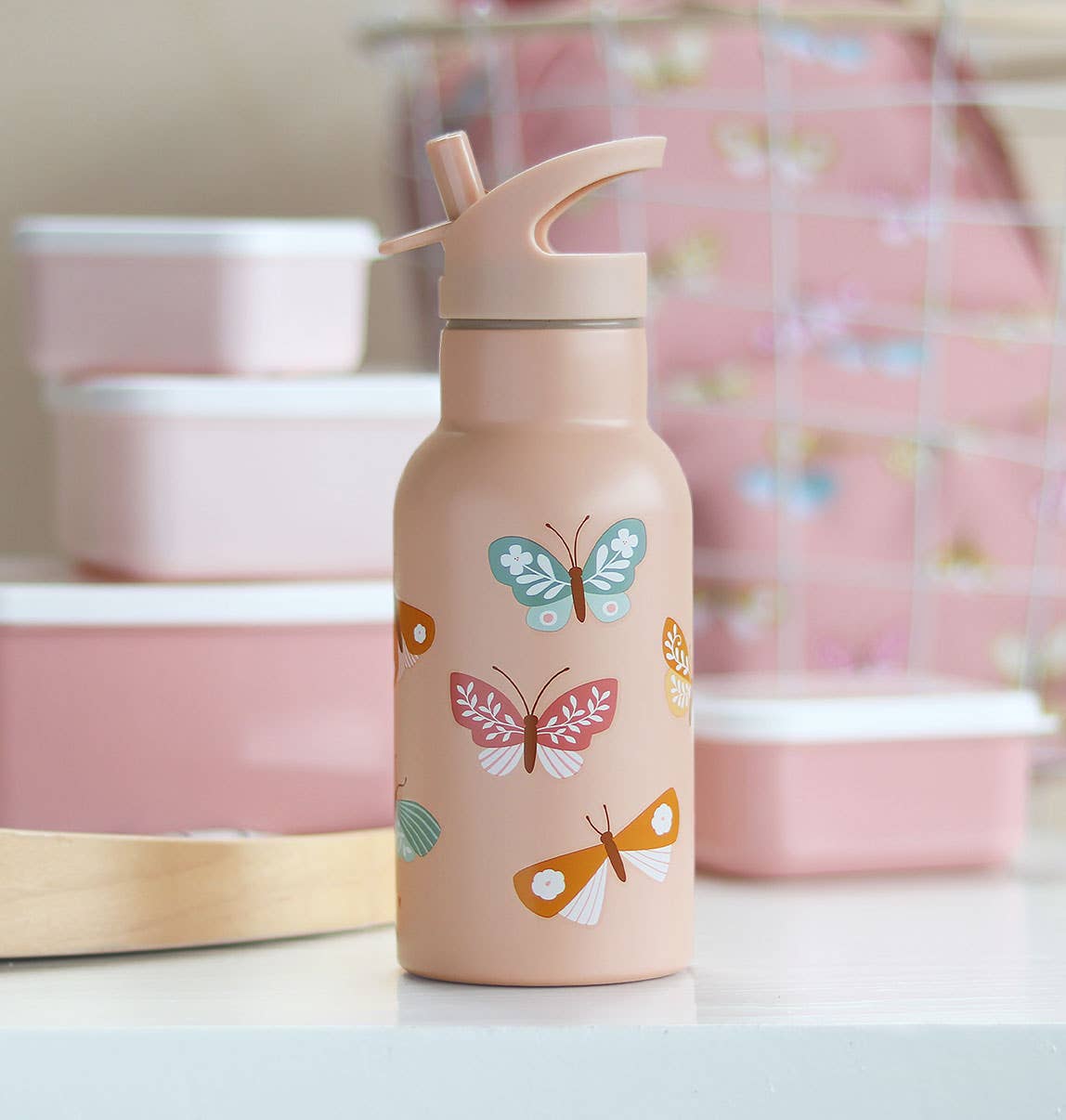 Botella Acero Mariposas 350 ml