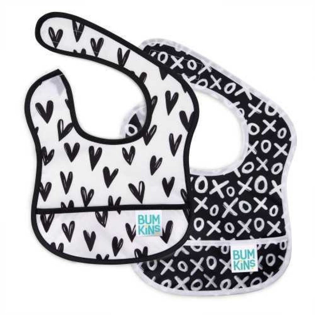 PACK 2 BABEROS STARTER CORAZONES & XOXO