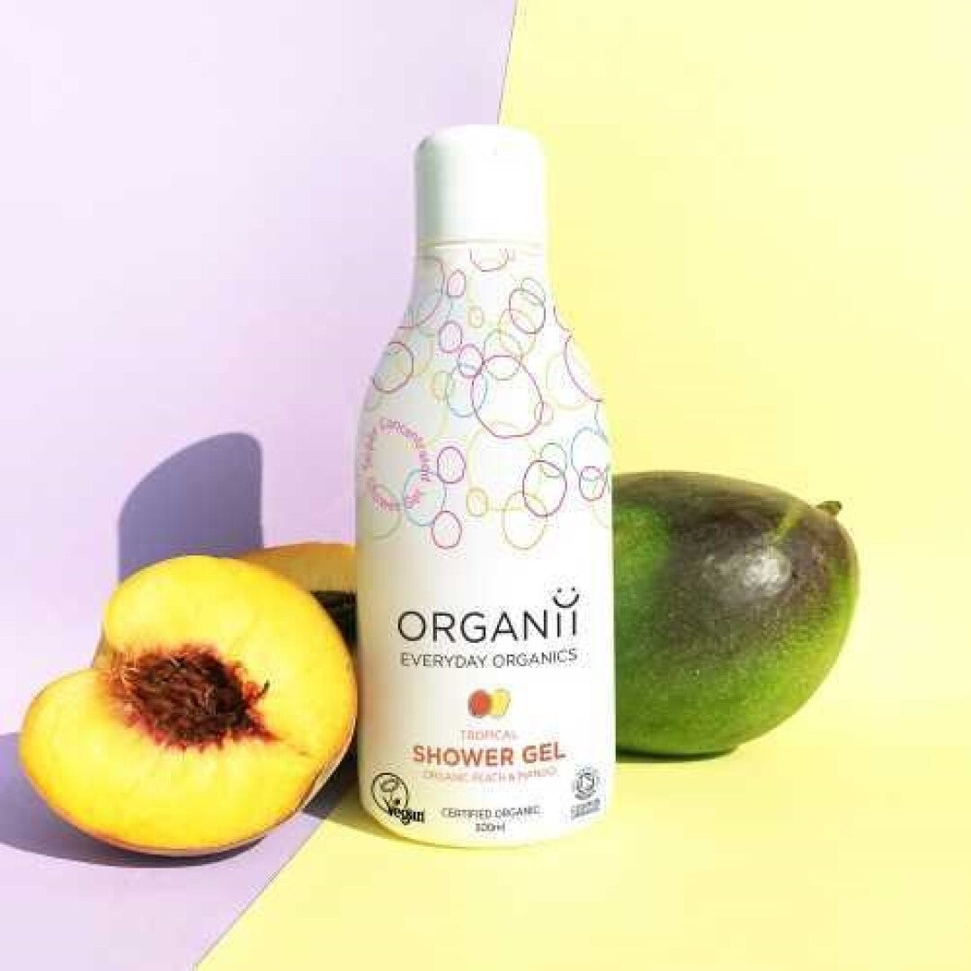 GEL DE BAÑO ORGANii 300 ml. MELOCOTÓN & MANGO