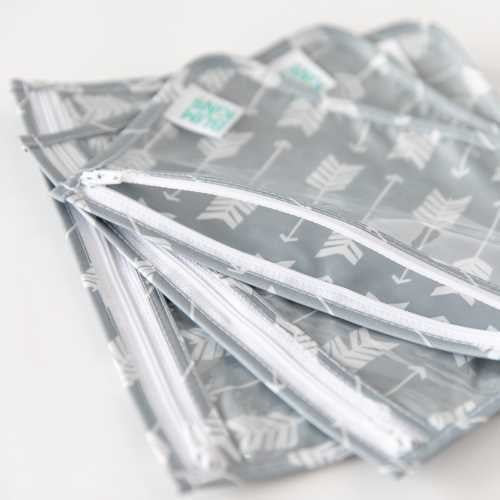 PACK 3 BOLSAS TRANSPARENTES FLECHAS