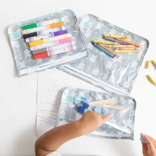 PACK 3 BOLSAS TRANSPARENTES FLECHAS