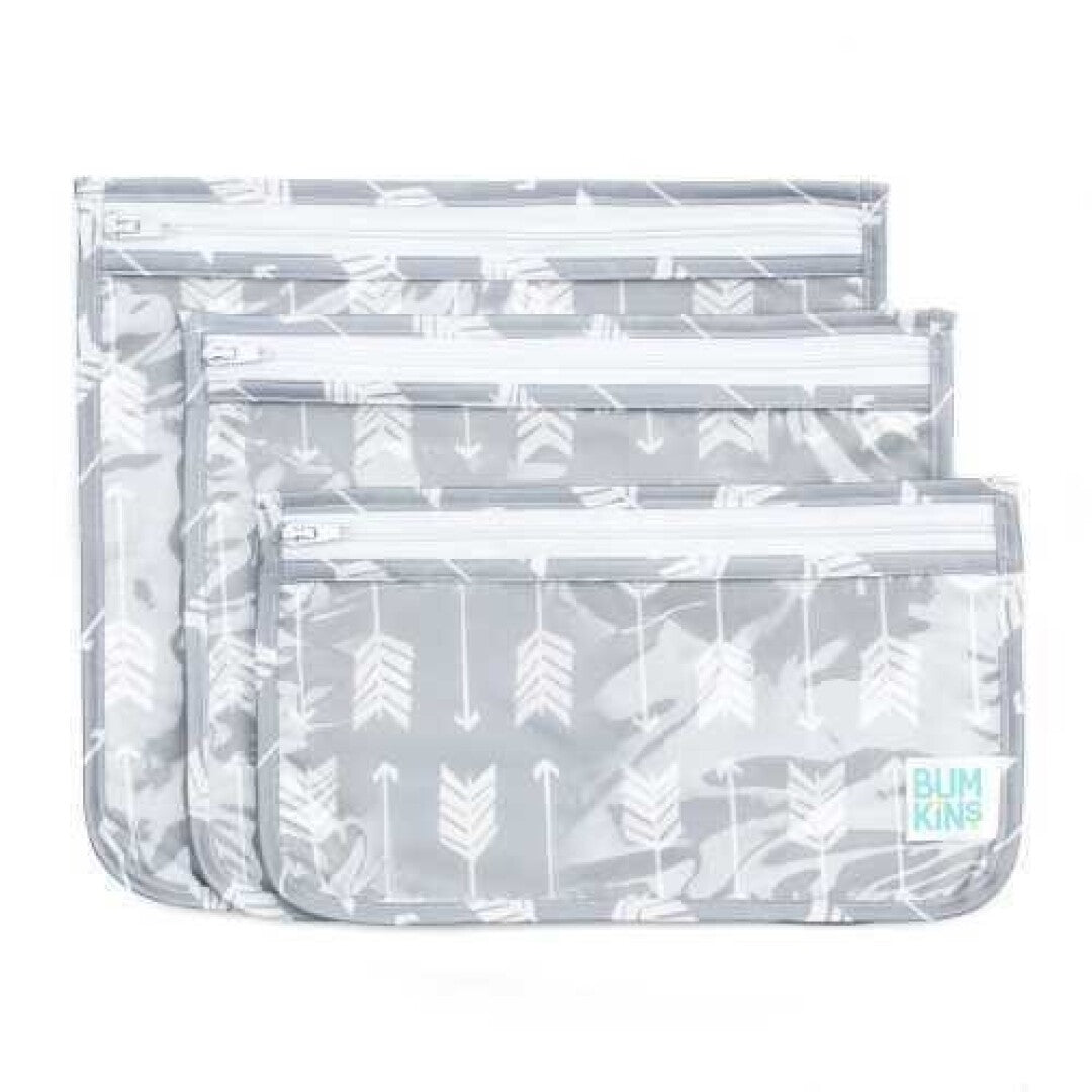 PACK 3 BOLSAS TRANSPARENTES FLECHAS