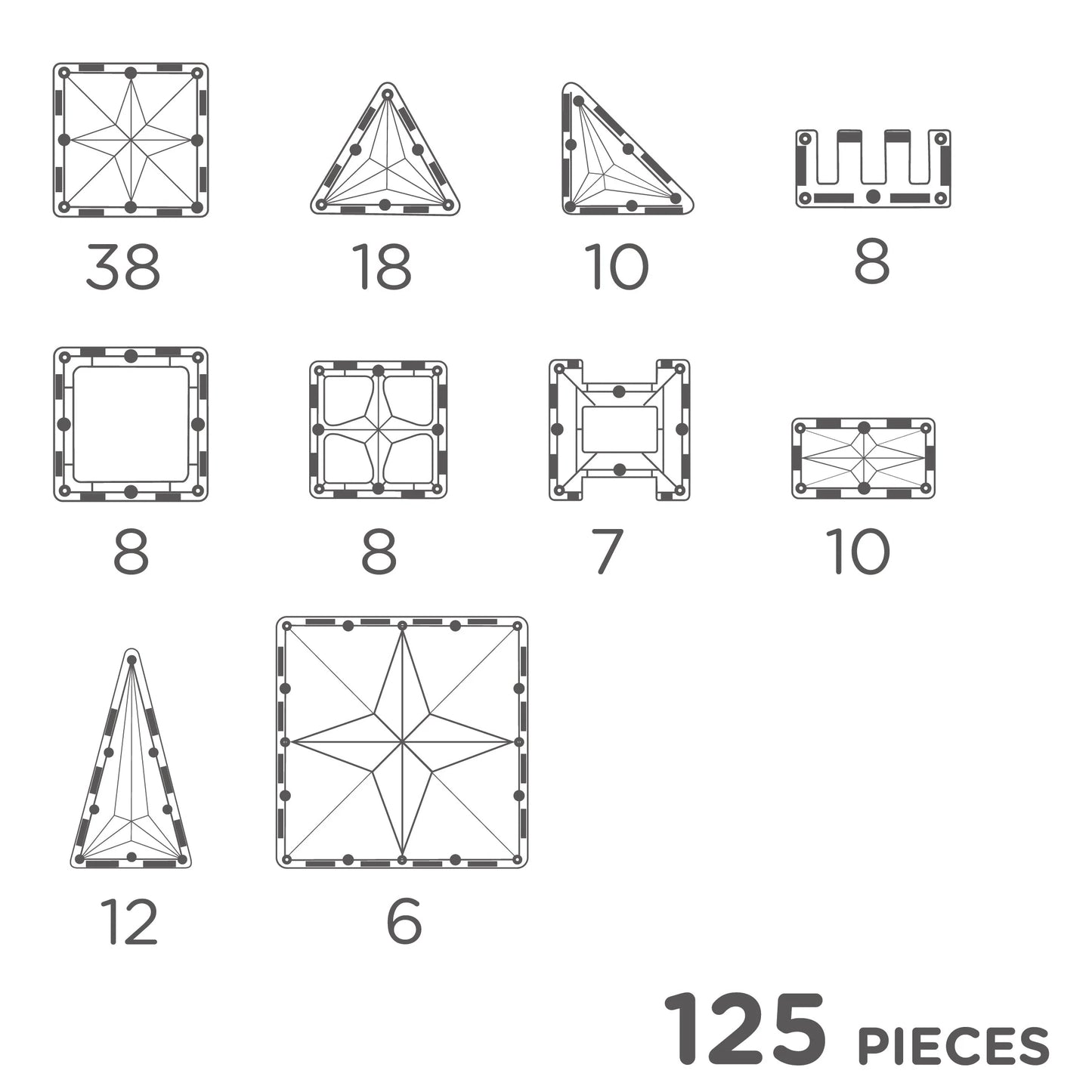 Pack 125 pz - Bloques Magnéticos