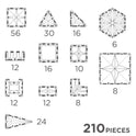 Pack 210 pz - Bloques Magnéticos