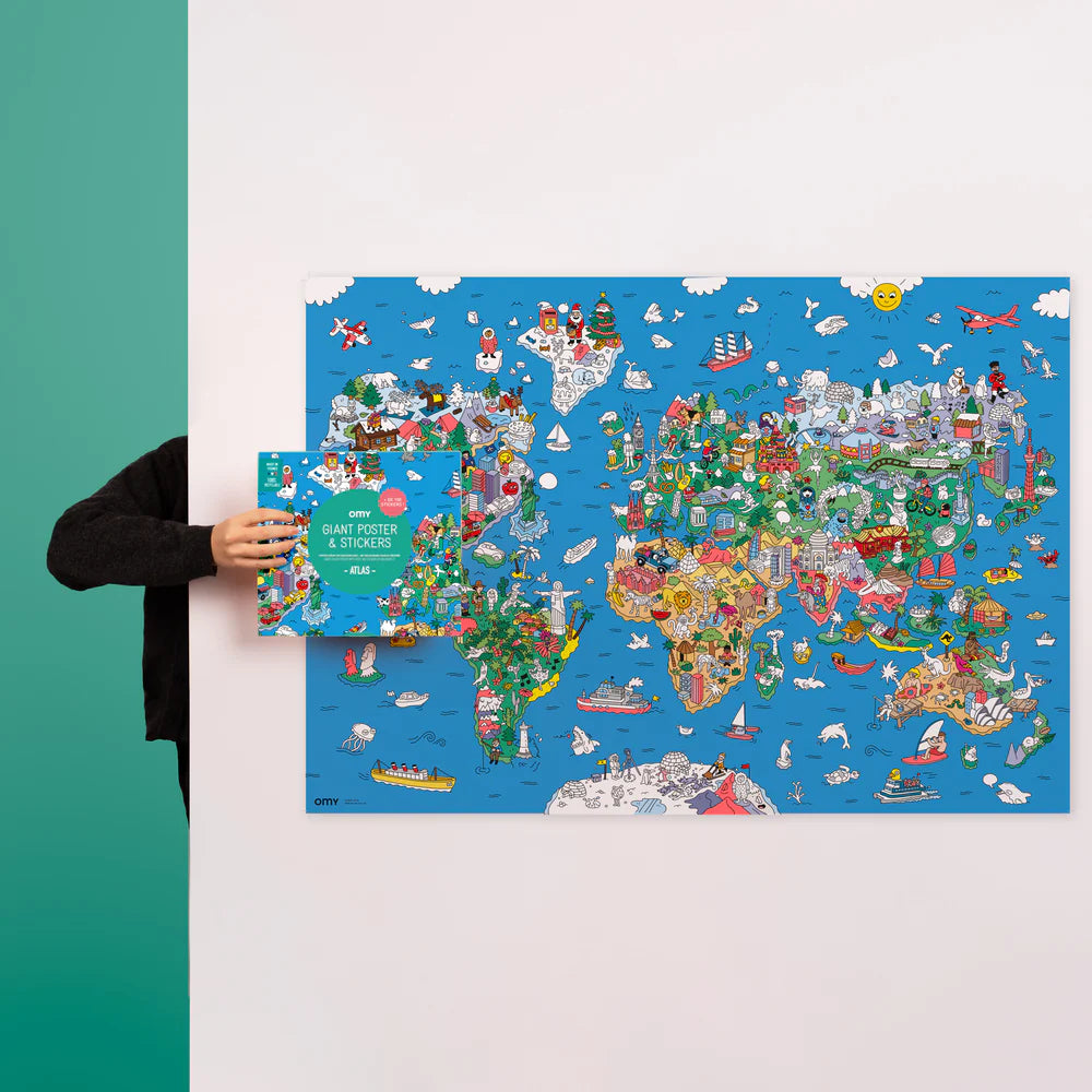 POSTER XL ATLAS + PEGATINAS