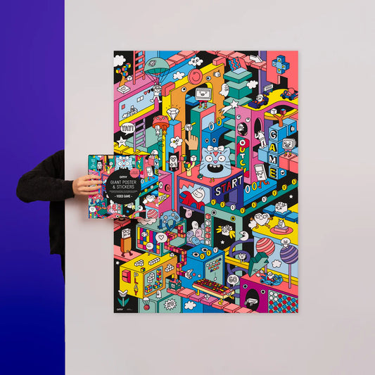 POSTER XL VIDEOJUEGOS + PEGATINAS