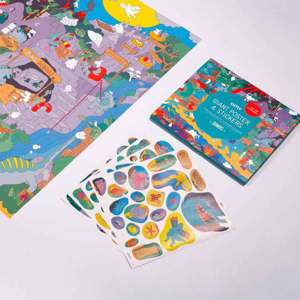 POSTER XL DINOS + PEGATINAS