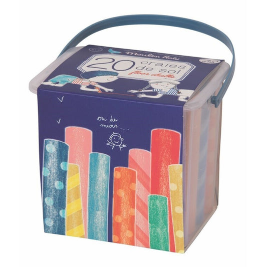 Caja de 20 tizas suelo