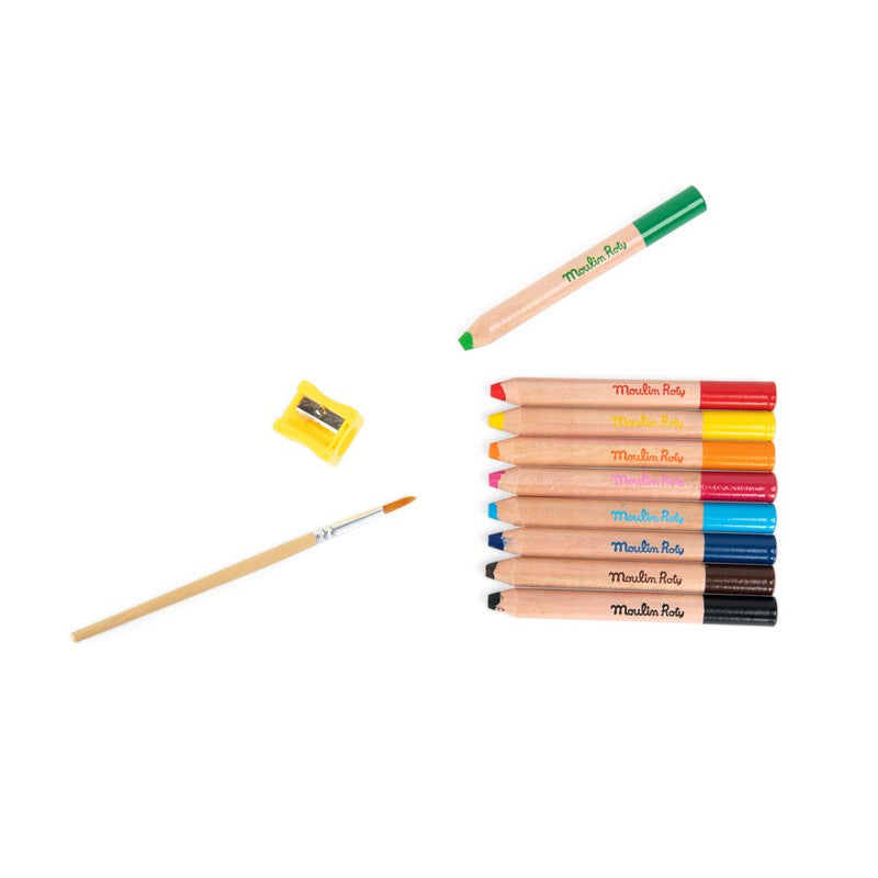 9 Lápices de Colores 3 en 1